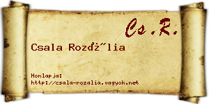 Csala Rozália névjegykártya