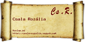 Csala Rozália névjegykártya